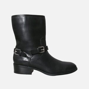 Ralph Lauren Black Leather Ankle Boots